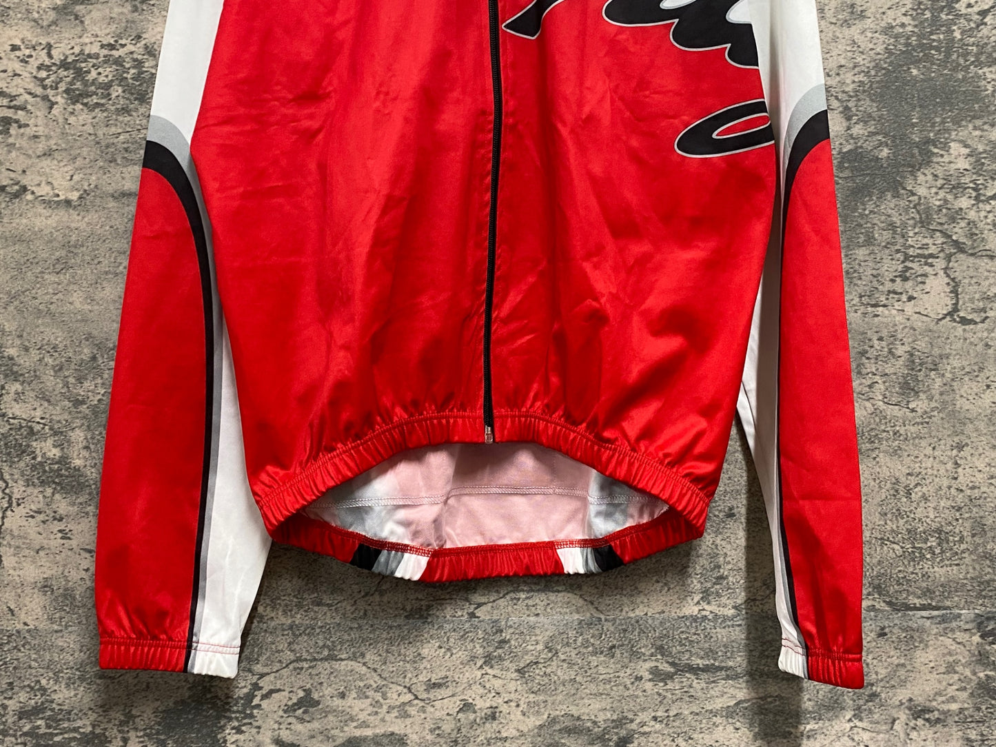 JB219 カンパニョーロ CAMPAGNOLO 長袖 サイクルジャケット 白 赤 L