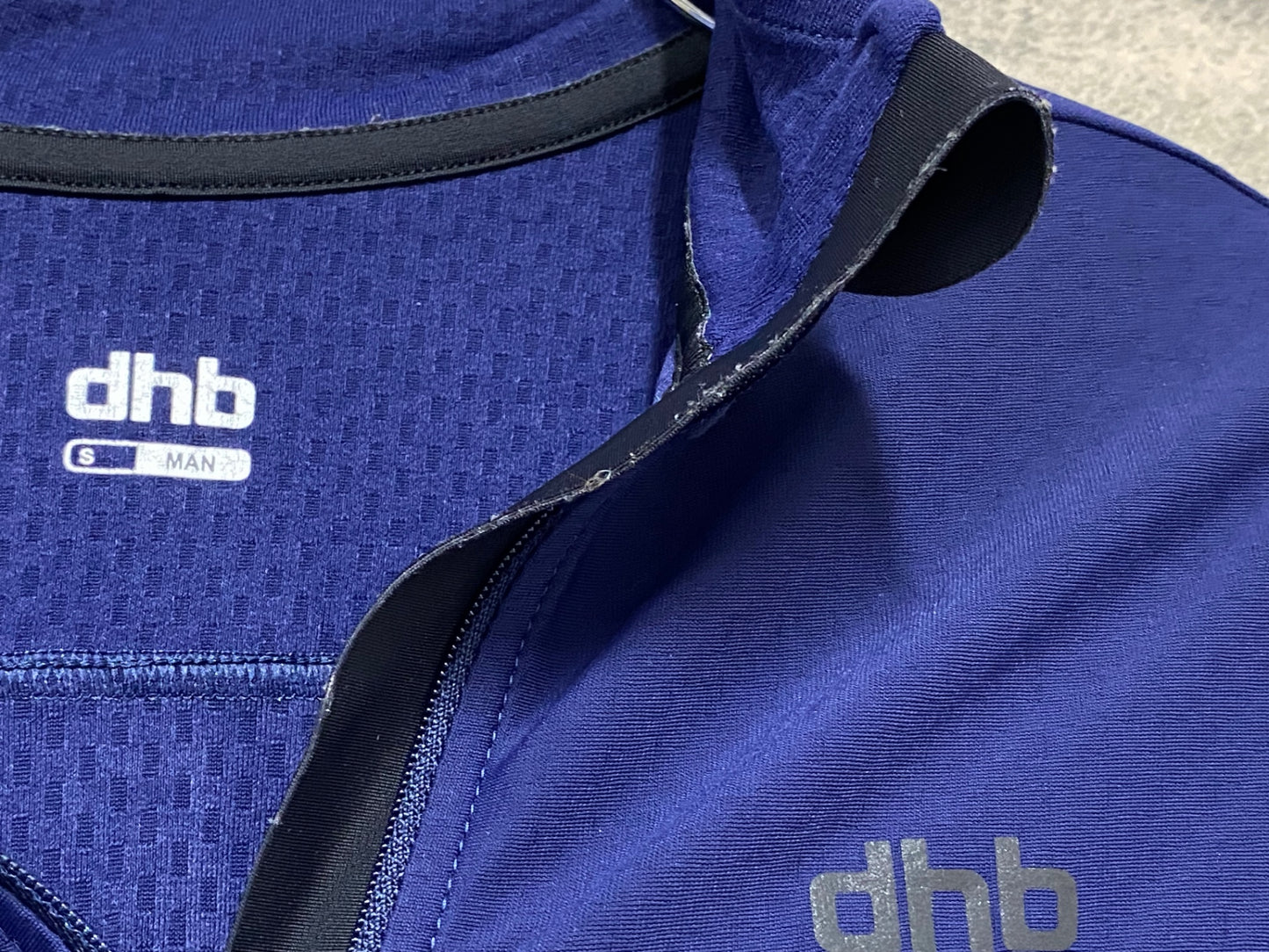 JA538 dhb 長袖 サイクルジャージ 青 S 裏起毛