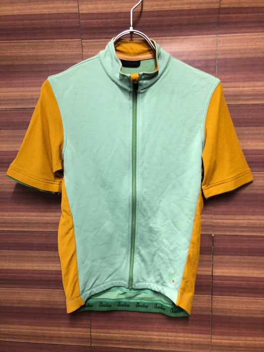 IQ740 イザドア Isadore 半袖 サイクルジャージ 緑 オレンジ XS