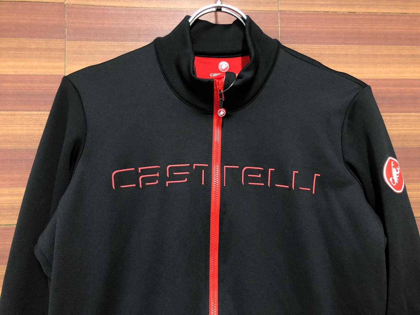IM028 カステリ CASTELLI 長袖サイクルジャージ 黒 M 裏起毛