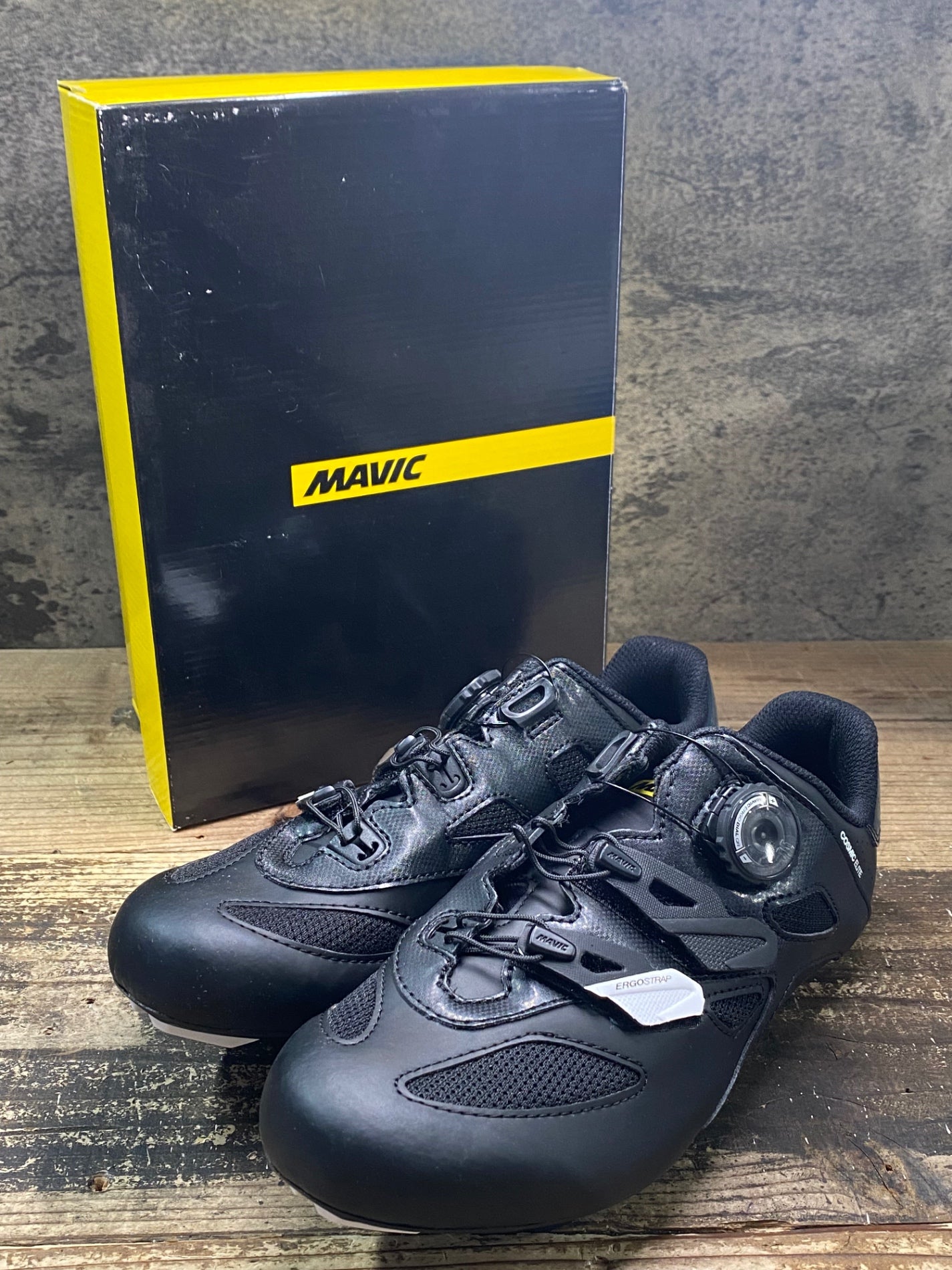JC695 未使用品 マヴィック MAVIC COSMIC ELITE ビンディングシューズ 黒 EU40 SPDアタッチメント ペン字あり