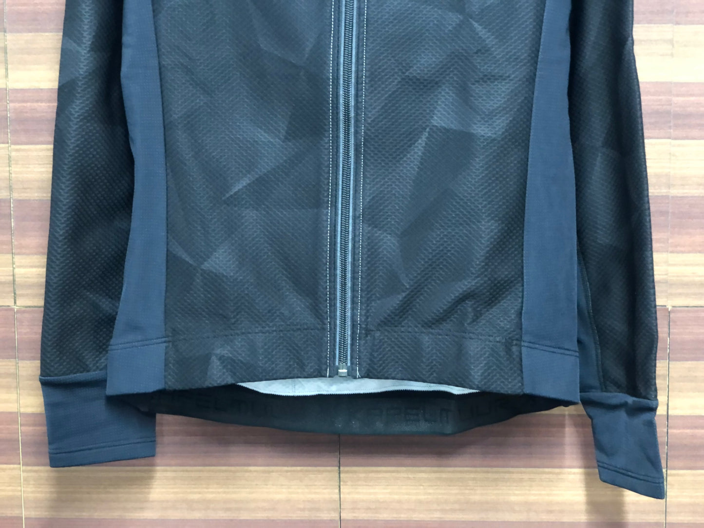 IS295 リオンドカペルミュール Lion de KAPELMUUR 長袖 サイクルジャージ 白 黒 M 裏起毛