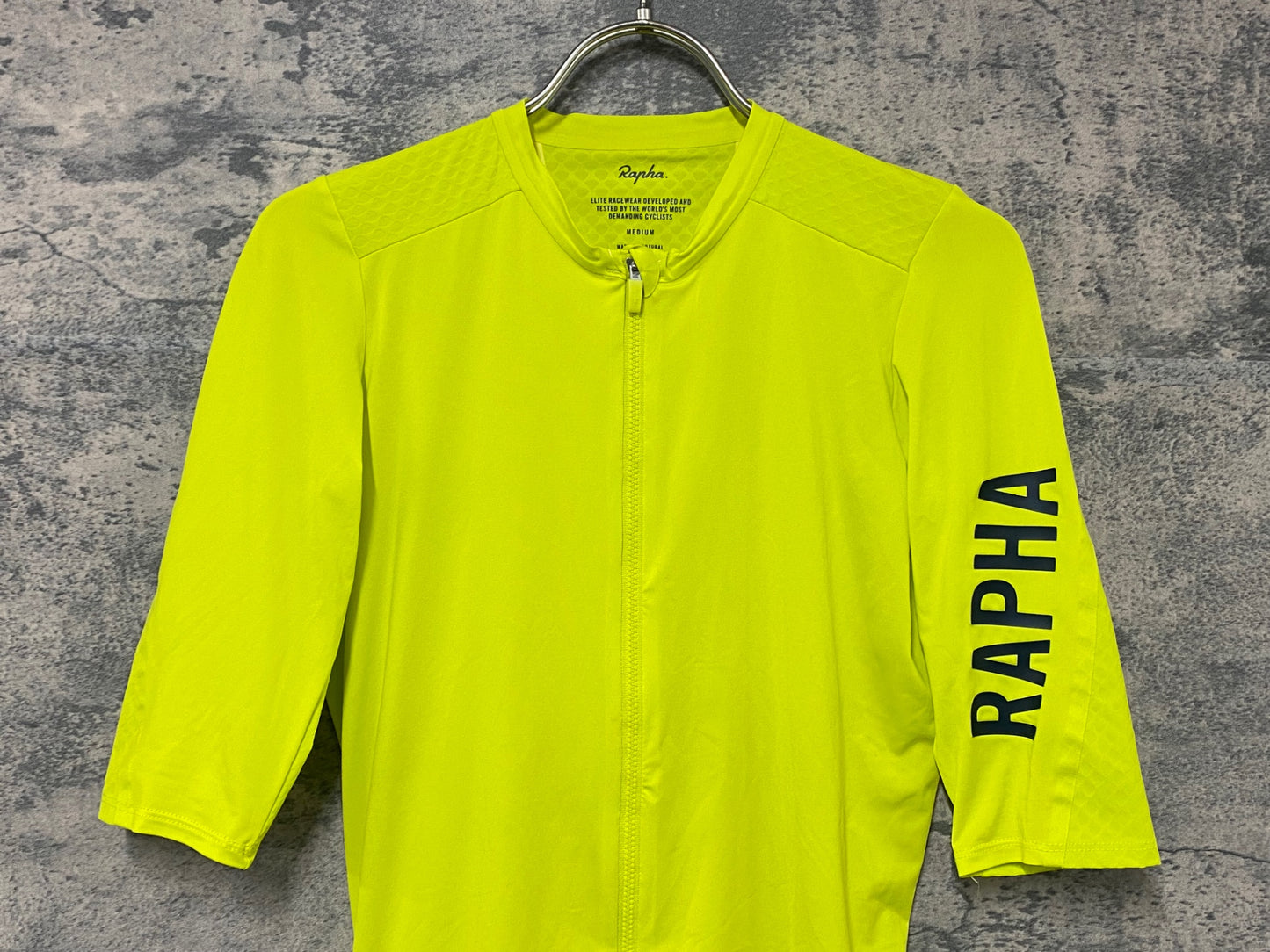 JC598 ラファ Rapha PRO TEAM AERO JERSEY II 半袖 サイクルジャージ 黄色 M