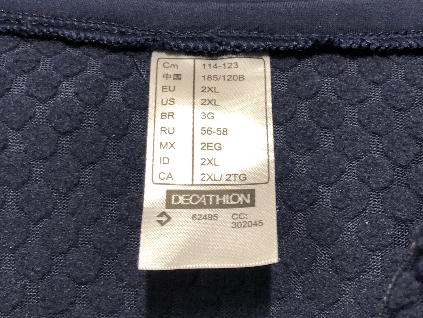 IT573 ヴァンリーゼル VAN RYSEL 長袖サイクルジャケット 紺 2XL