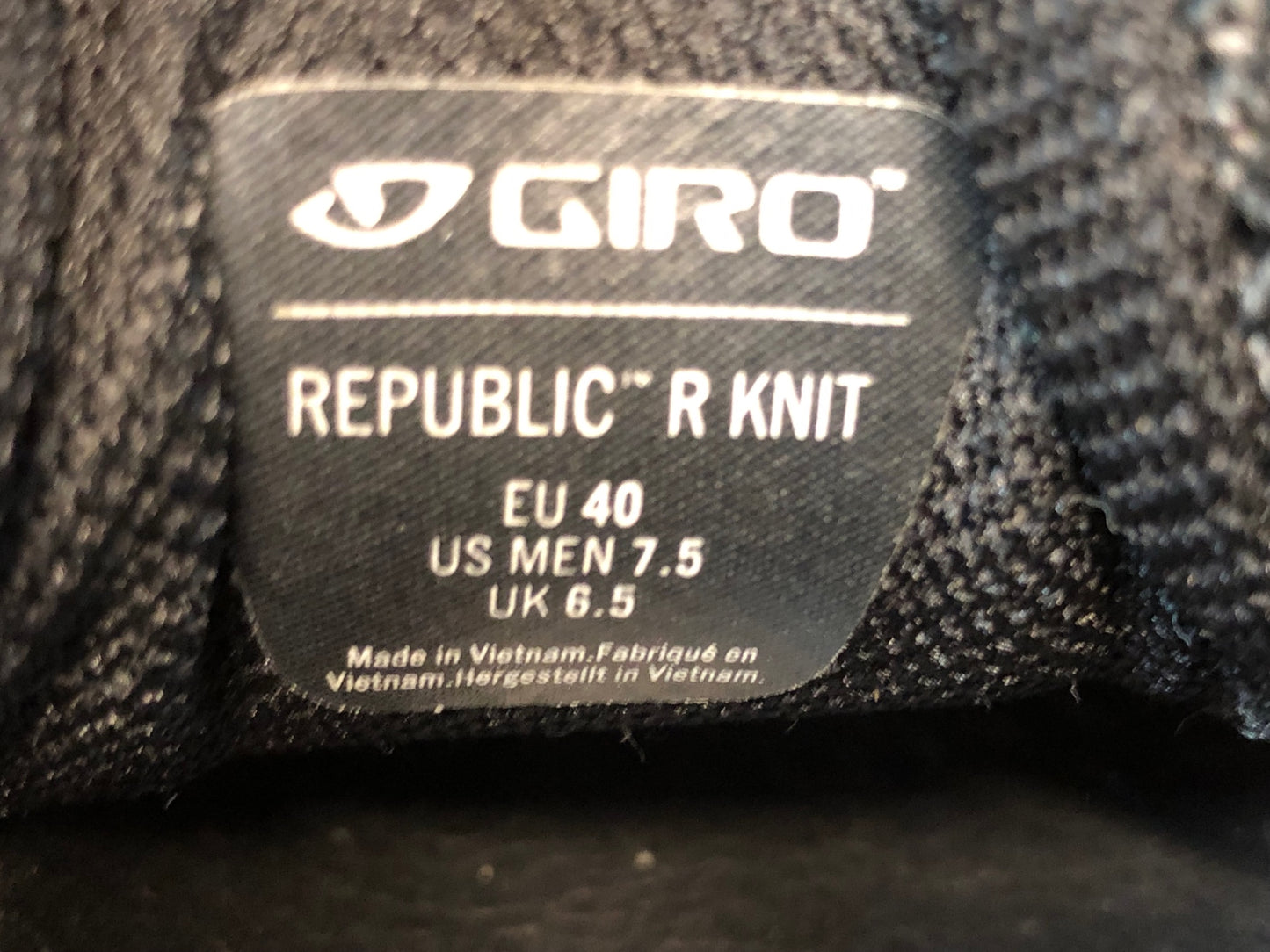 IM400 ジロ GIRO リパブリック REPUBLIC R KNIT ビンディングシューズ SPD 黒 EU40 紐