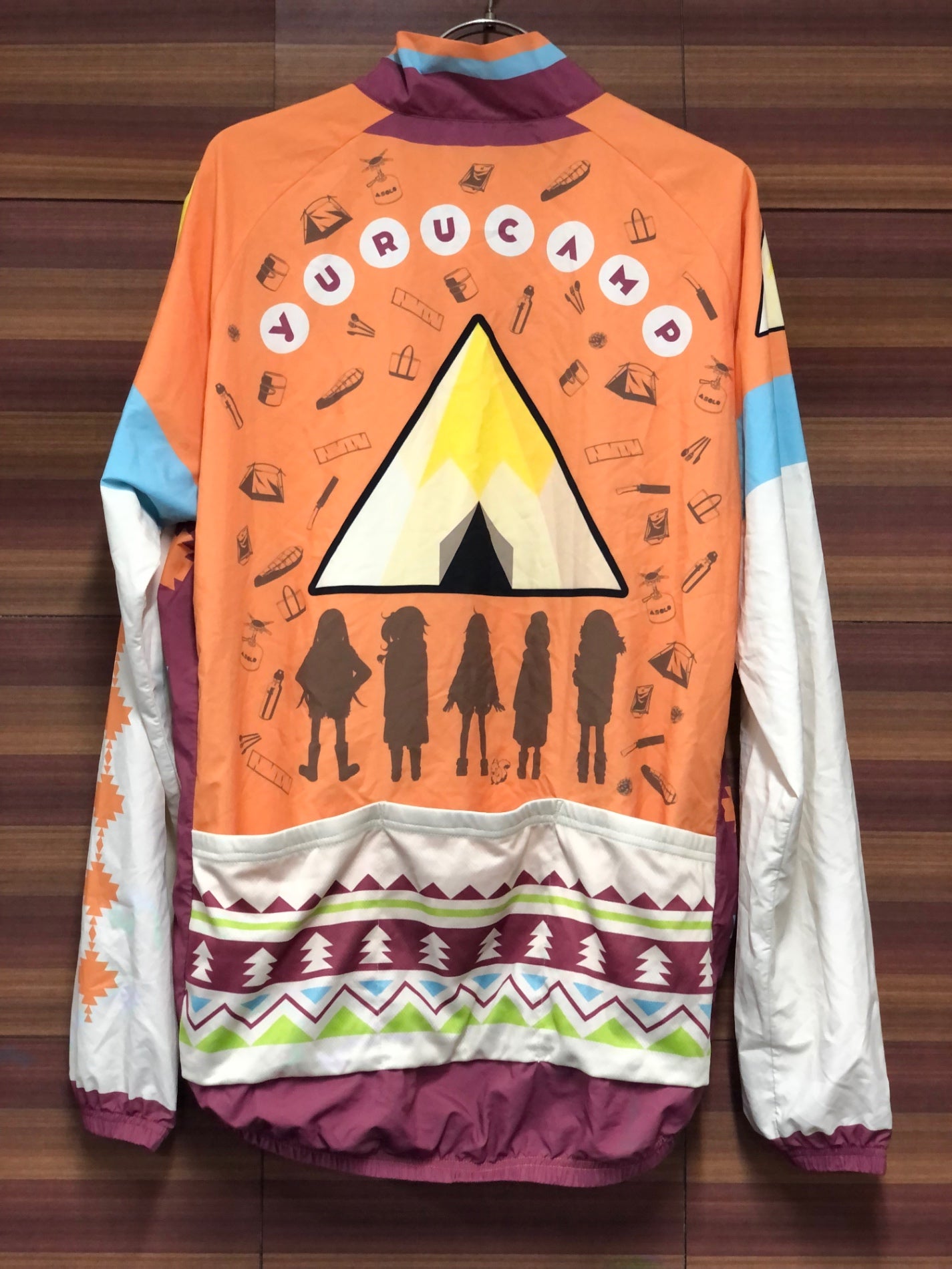 IT006 GSR Gear 長袖 ウィンドブレーカー ベージュ オレンジ L ゆるキャン△ 痛ジャージ