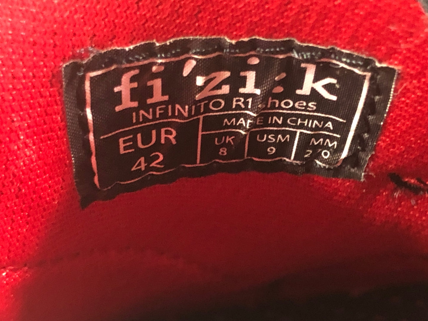 IH101 フィジーク fizik INFINITO R1 SHOES ビンディングシューズ EU42 黒 SPD-SL