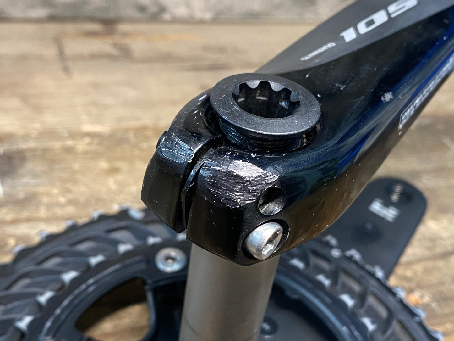 IT461 シマノ SHIMANO 105 FC-R7000 クランクセット 黒 170mm 50/34T ※傷、歯の摩耗