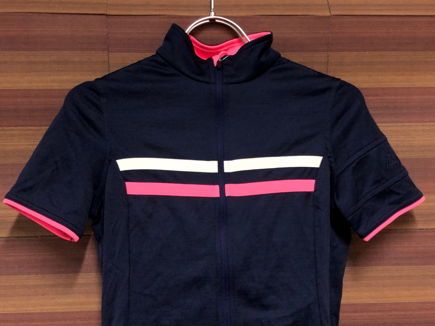 IO921 ラファ Rapha WOMEN'S SHORT SLEEVE BREVET JERSEY 半袖 サイクルジャージ 濃紺 XS レディース