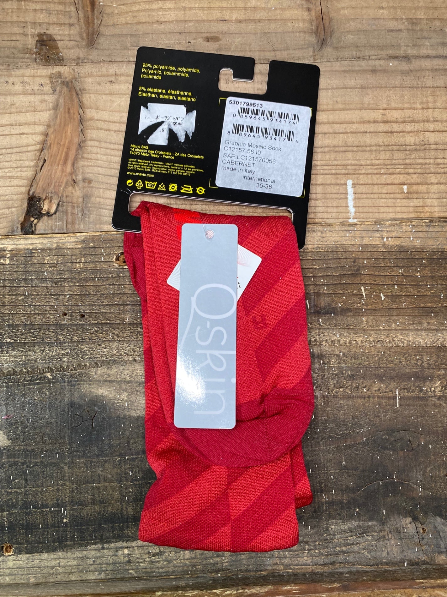 IR275 マヴィック MAVIC Graphic Mosaic Socks ソックス 赤 35-38