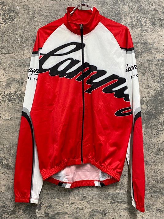 JB219 カンパニョーロ CAMPAGNOLO 長袖 サイクルジャケット 白 赤 L