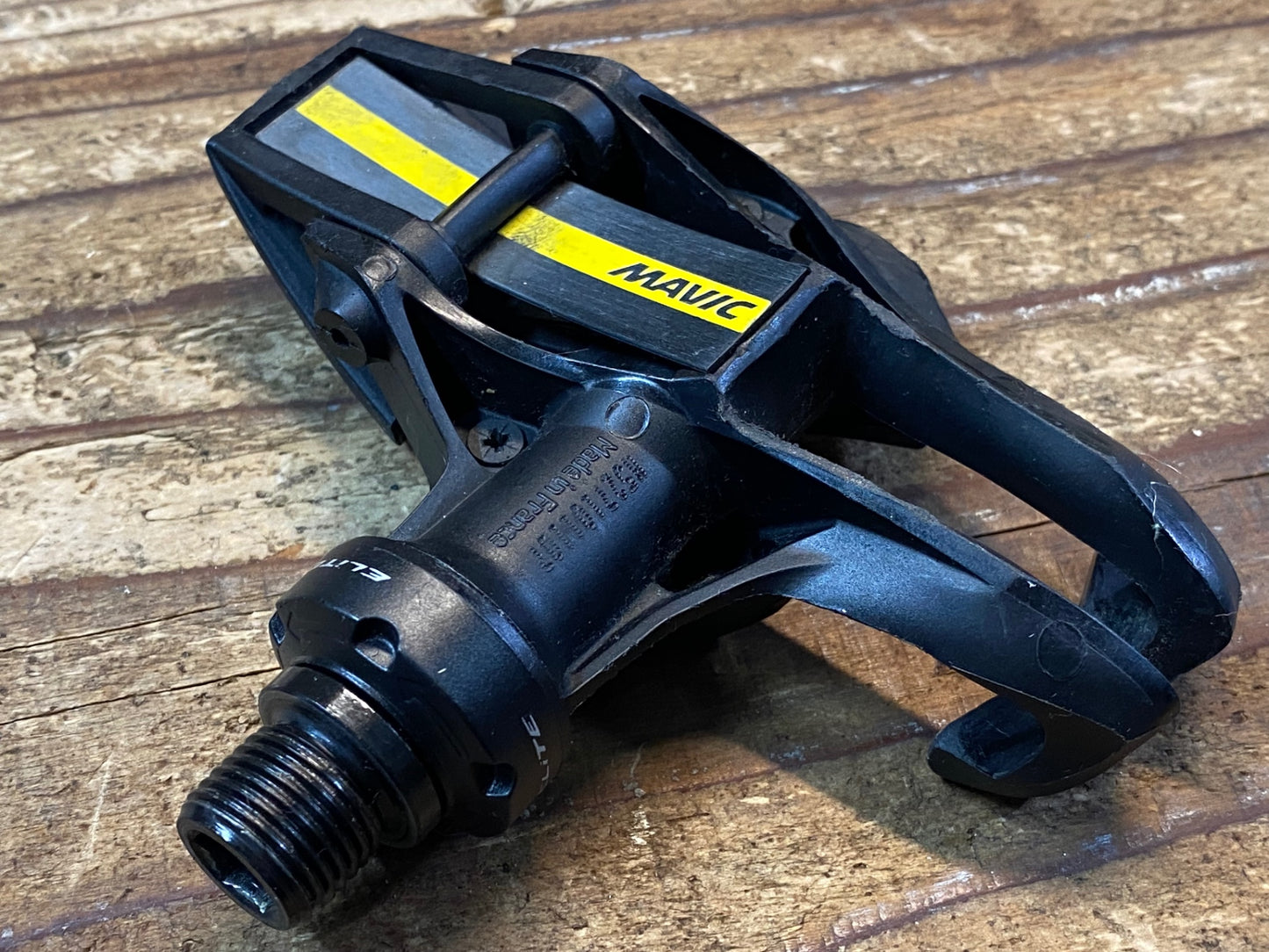 IU170 マビック MAVIC ZXELLIUM ELITE ビンディングペダル ※板バネひび割れ 軸回転抵抗大 ジャンク