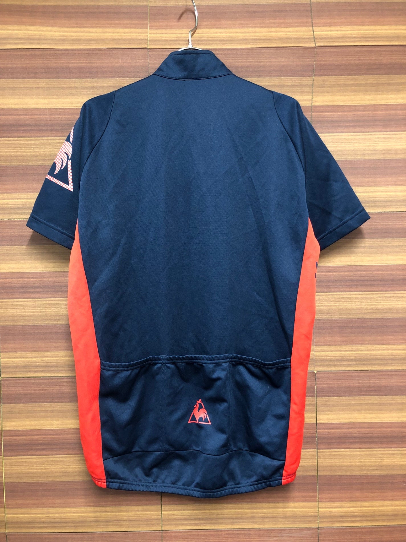 IM212 ルコックスポルティフ le coq sportif 半袖 サイクルジャージ 紺 赤 O