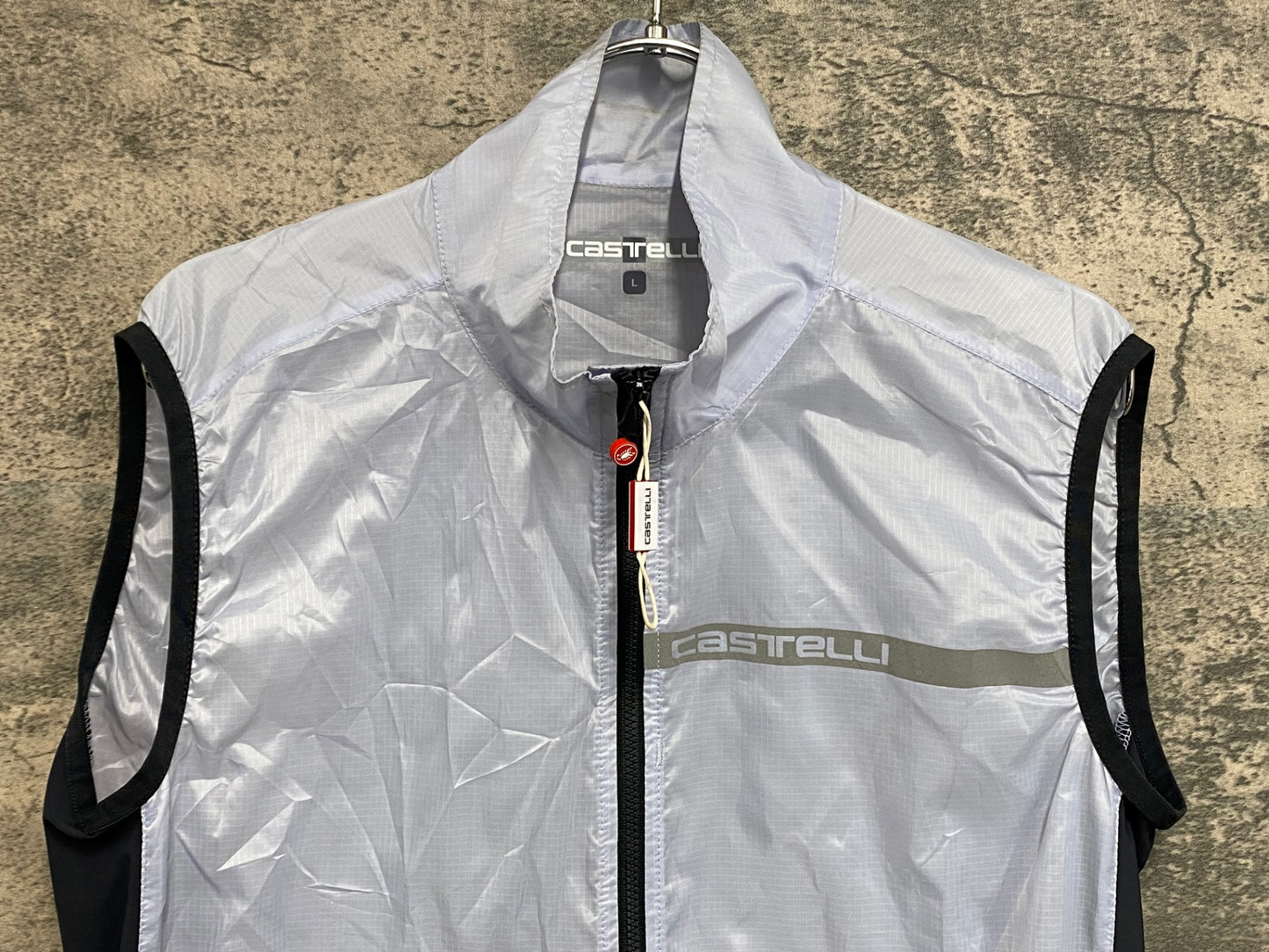 IX879 カステリ CASTELLI 防風 薄手 サイクルベスト L シースルー