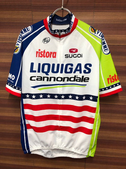 IP656 スゴイ SUGOI LIQUIGAS 半袖 サイクルジャージ 星条旗カラー Lサイズ