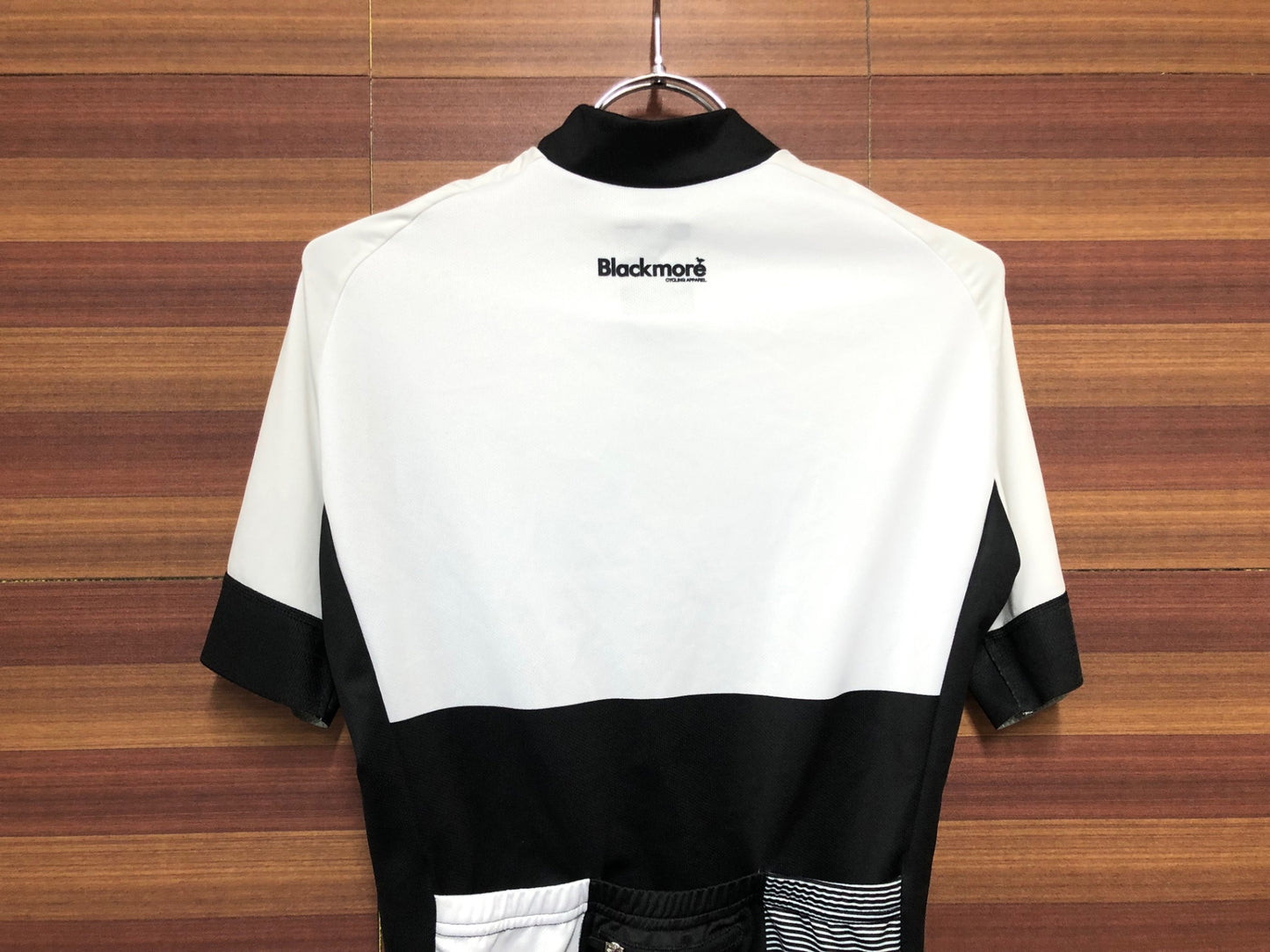 IM807 ブラックモア Blackmore 半袖 サイクルジャージ 白黒 S