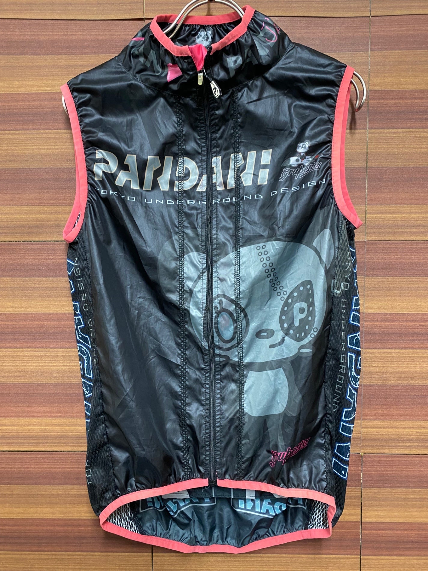 IU543 パンダーニ Pandani ジレ サイクルベスト 黒 S