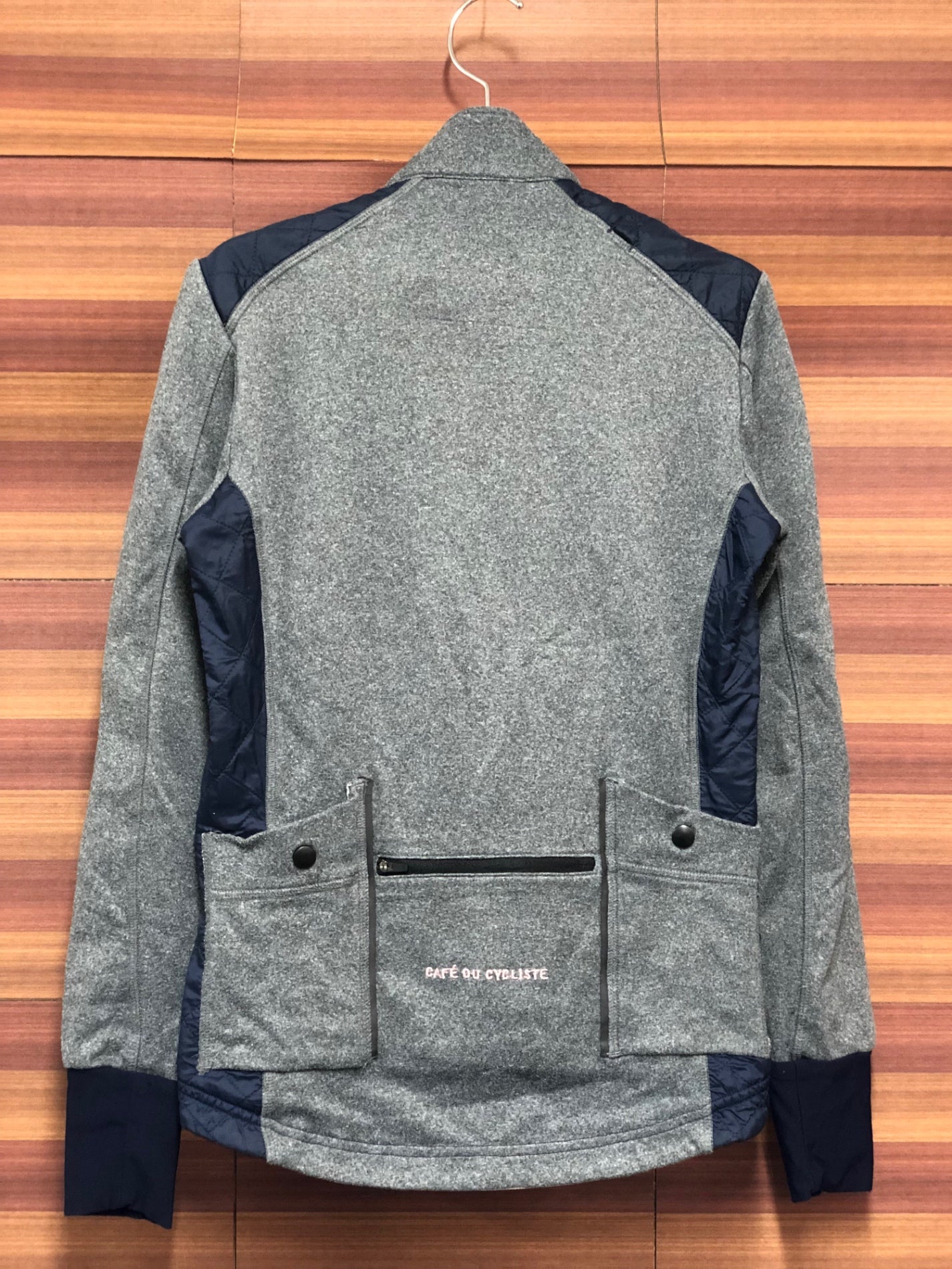 IS743 カフェドシクリステ CAFE DU CYCLISTE Heidi Winter Jacket 長袖 サイクルジャケット 紺 グレー S ※タグカット
