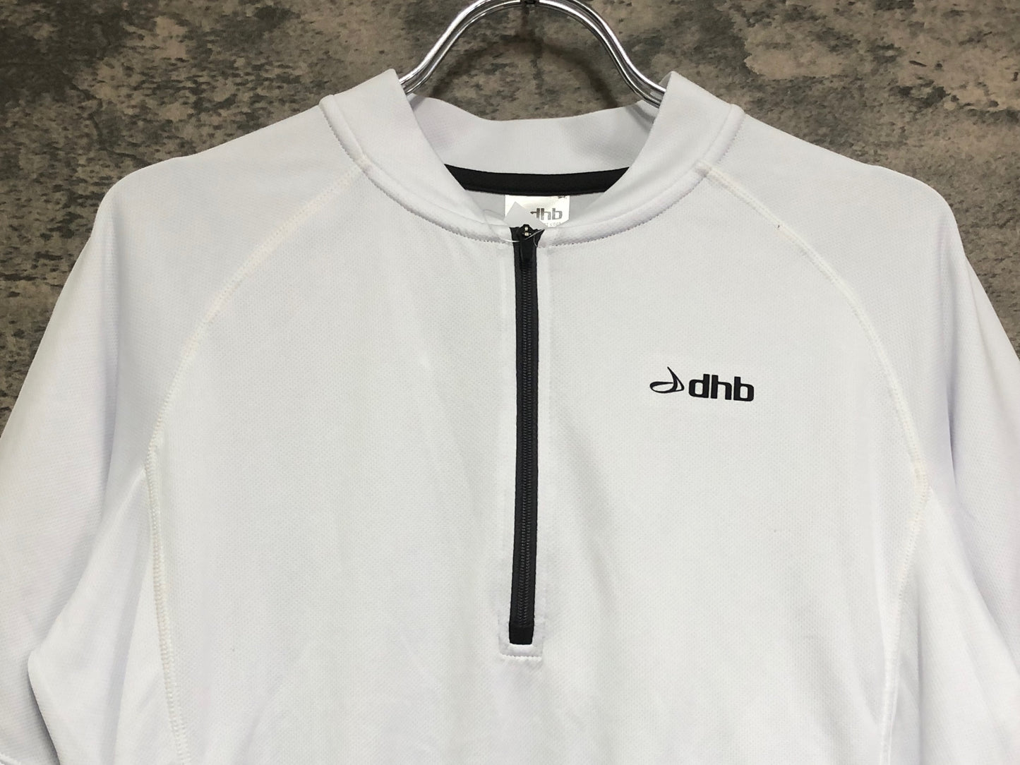 IW157 dhb 半袖 サイクルジャージ 白 M ハーフジップ