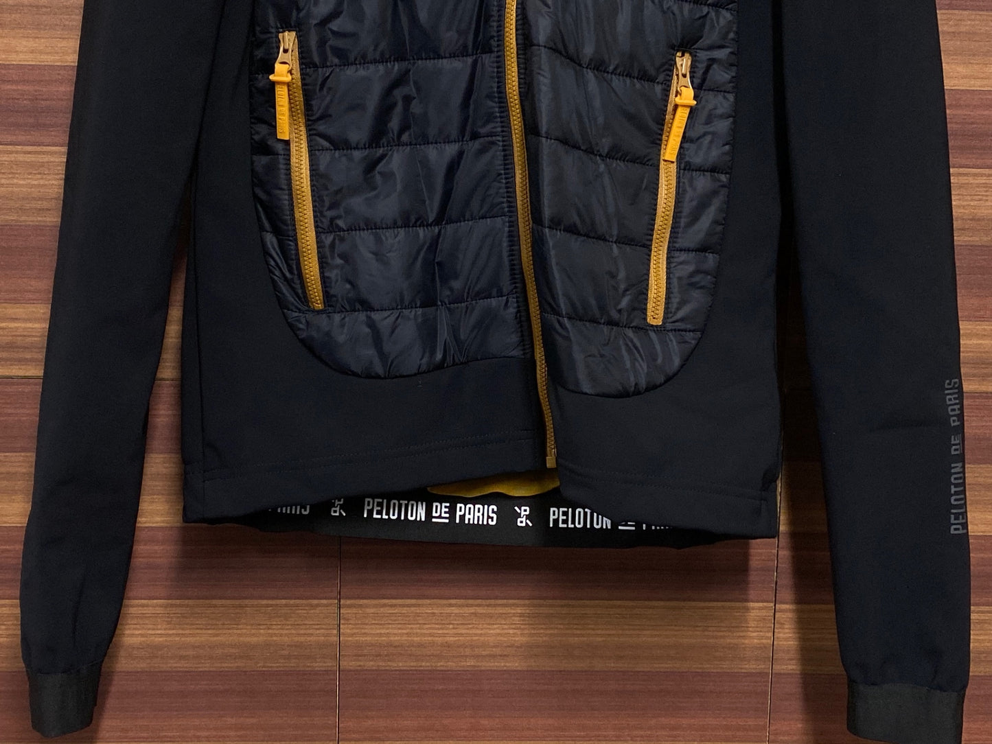 IQ746 プロトンドパリ PELOTON DE PARIS Atlas Puffy Jacket Gilet 2in1 Jacket 長袖 サイクルジャケット ジレ 黒 S ダウン 裏起毛