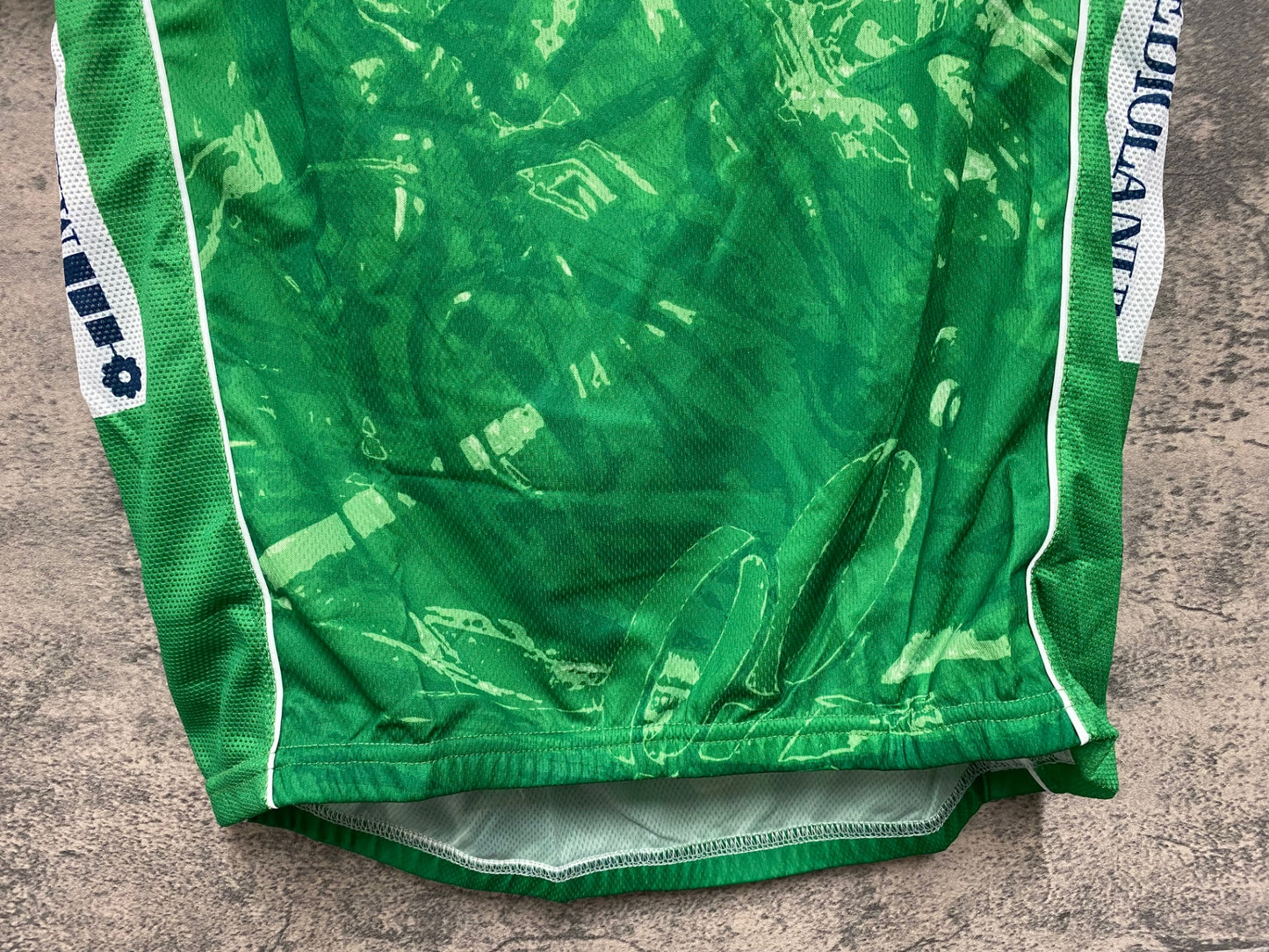 JD294 サンティーニ Santini 半袖 サイクルジャージ 緑 XL ハーフジップ Giro d'Italia 未使用