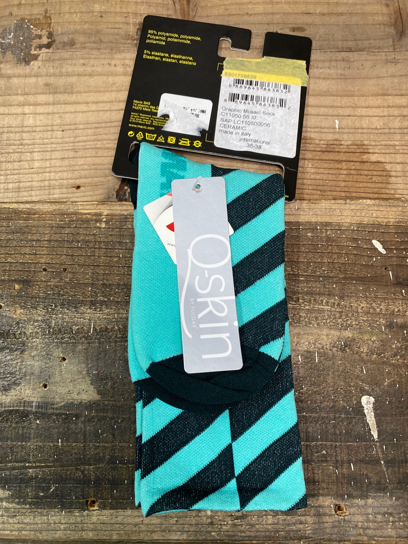 IR273 マヴィック MAVIC Graphic Mosaic Socks ソックス 青 35-38