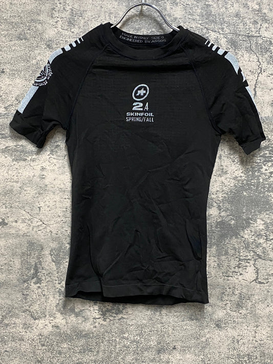 JB291 アソス assos SKINFOIL 2.4 半袖 ベースレイヤー 黒 SIZE0 SPRING/FALL
