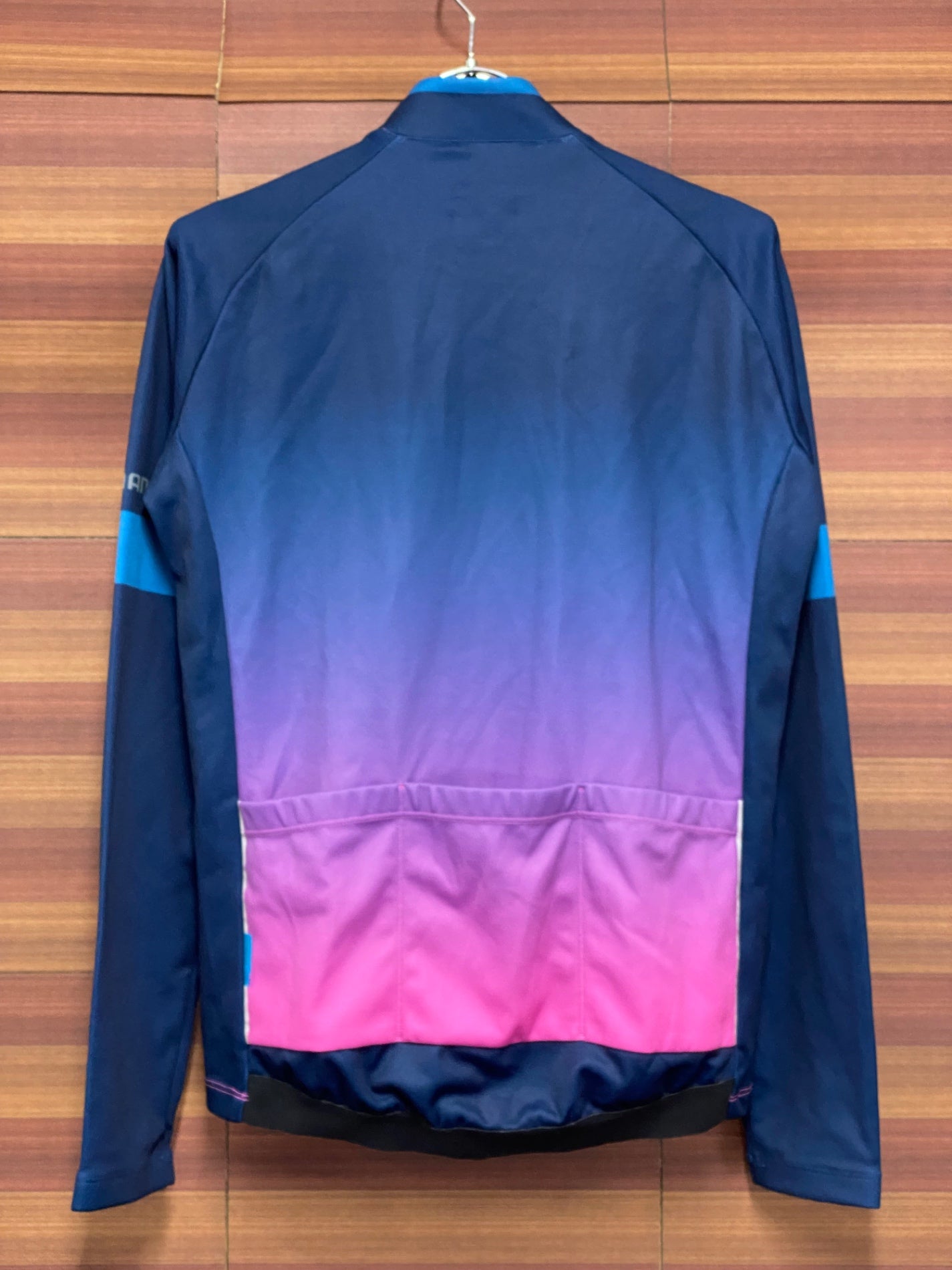 IT070 シマノ SHIMANO 長袖 サイクルジャージ 紺 紫 M 裏起毛