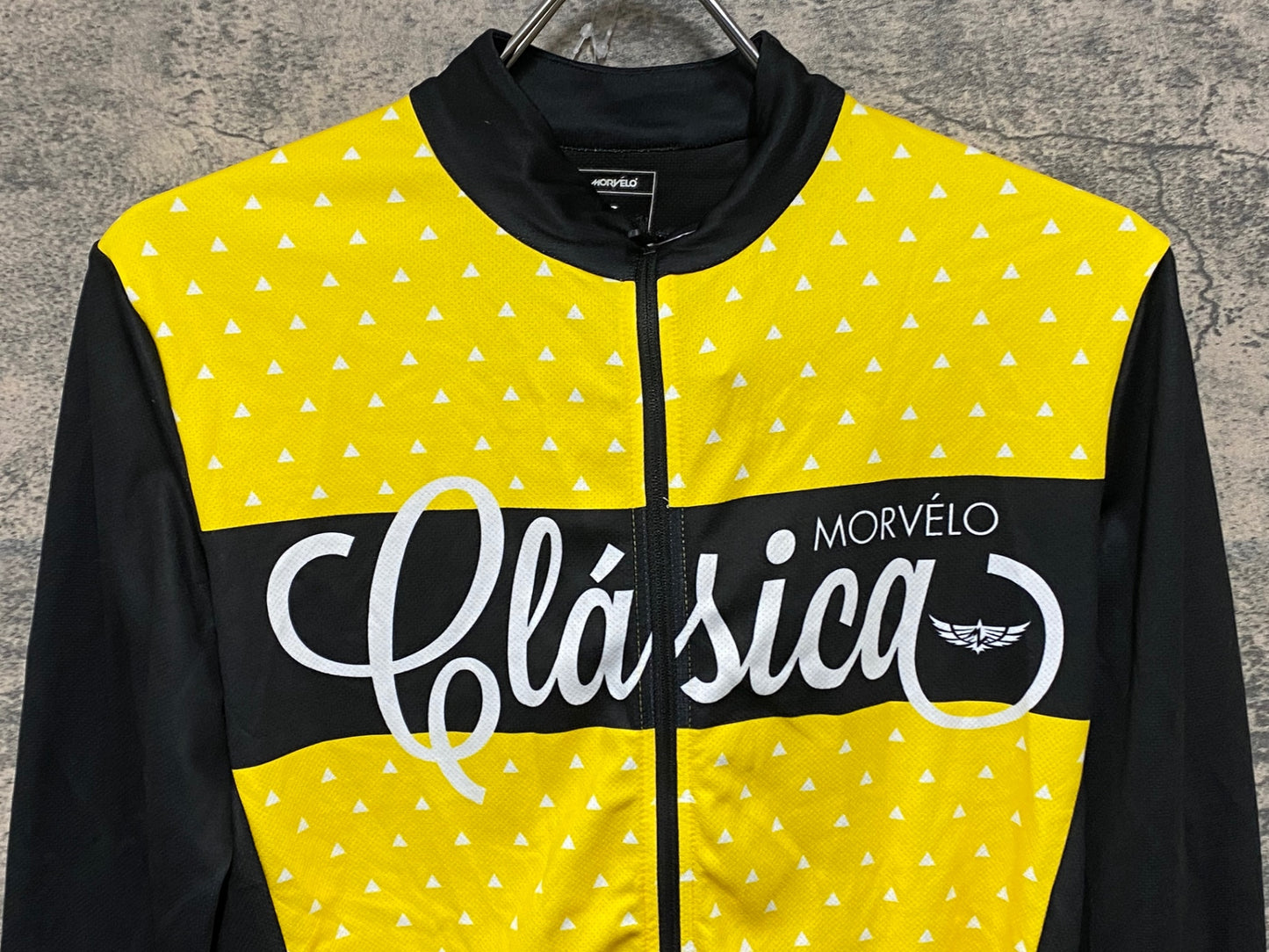 JB584 モルベロ MORVELO 長袖 サイクルジャージ 黄 黒 S 裏起毛