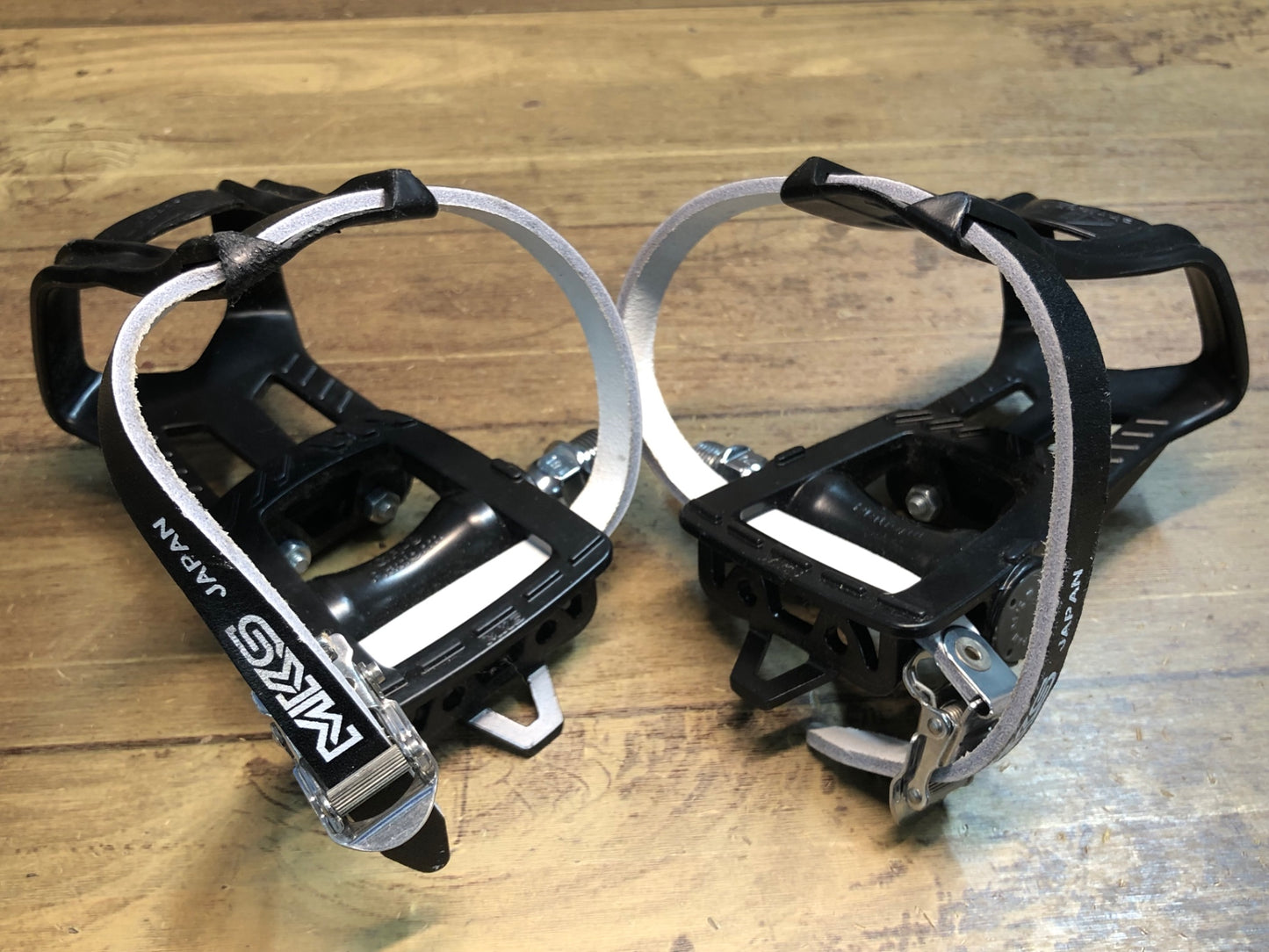 IN675 三ヶ島 MKS GR-9 Platform ペダル トゥクリップ ストラップ 付属 黒