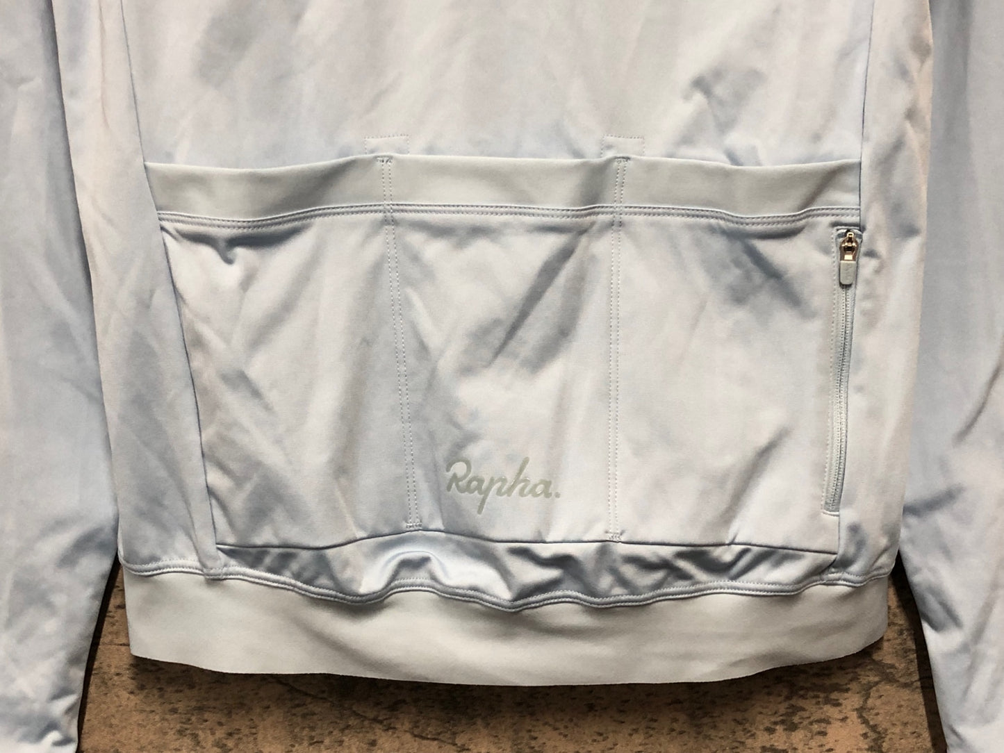 IY237 ラファ Rapha WOMEN'S CORE LONG SLEEVE JERSEY 長袖 サイクルジャージ 水色 S 裏起毛