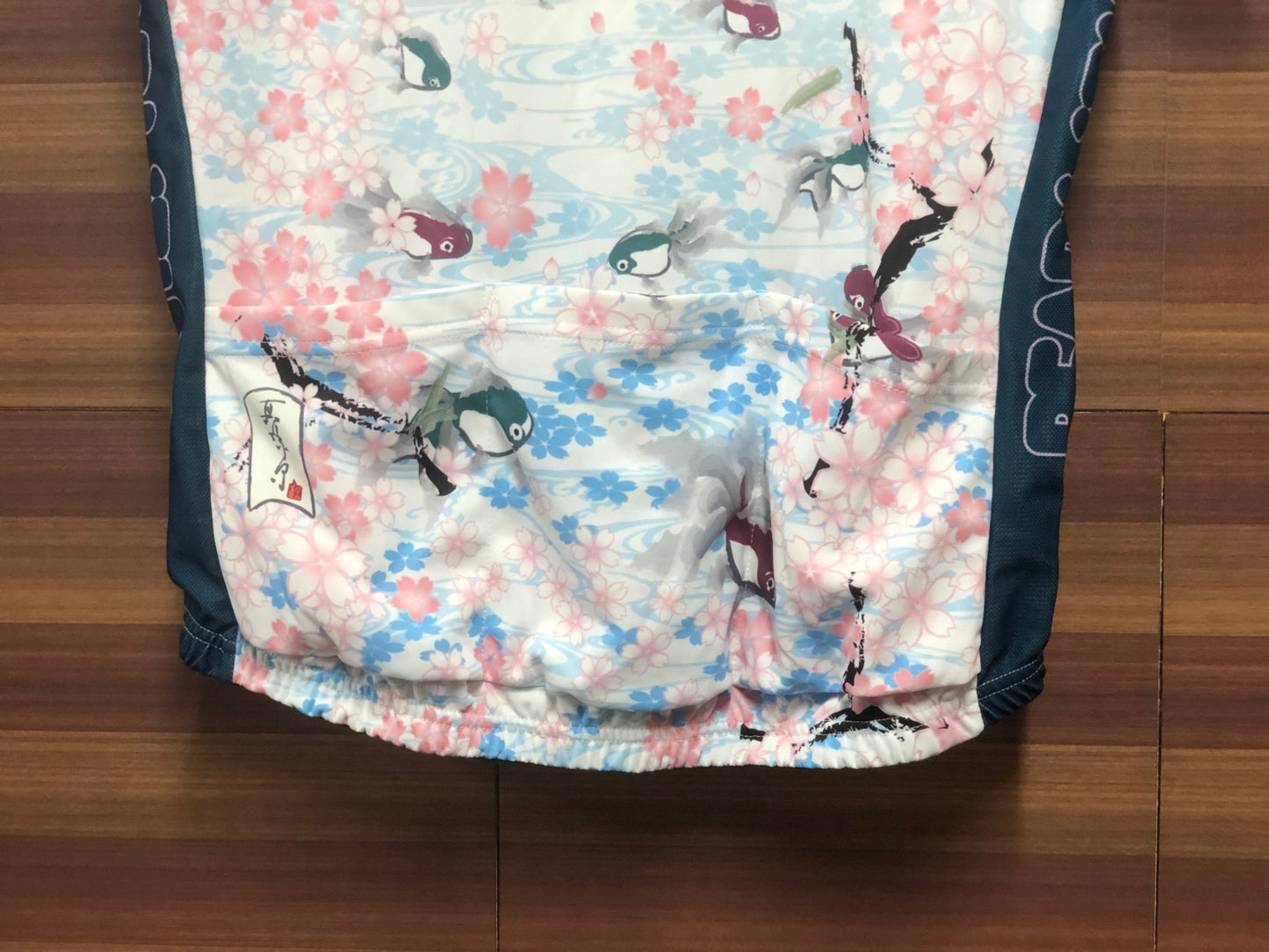 IM317 パールイズミ PEARL iZUMi 半袖 サイクルジャージ 白 ピンク 桜柄 XL