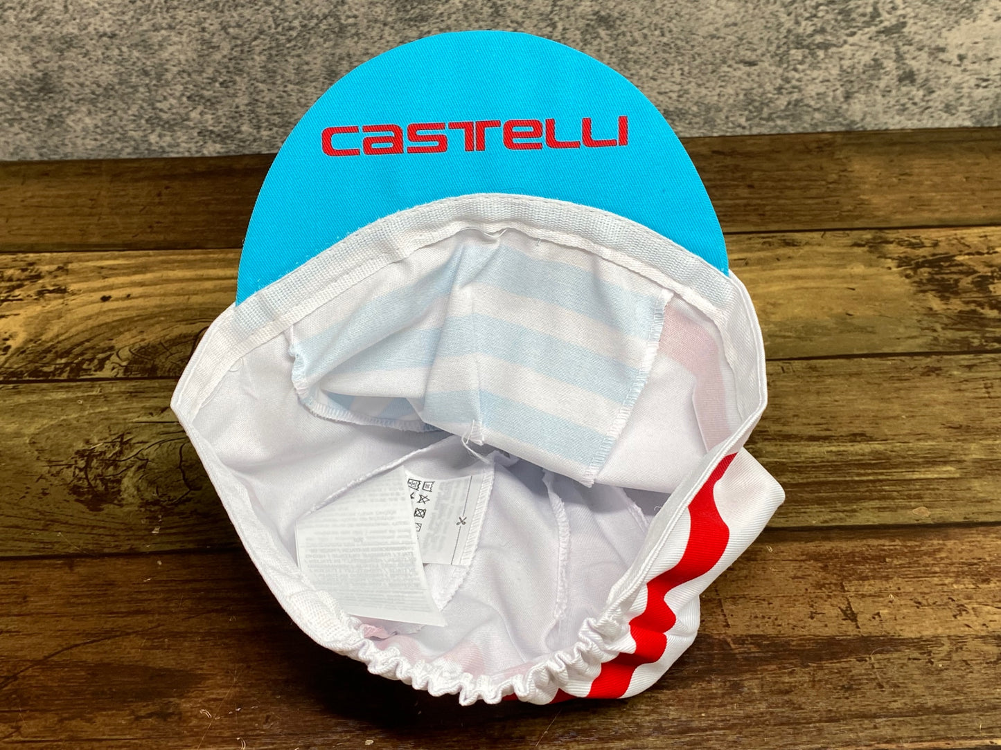 IV853 カステリ CASTELLI サイクルキャップ 白
