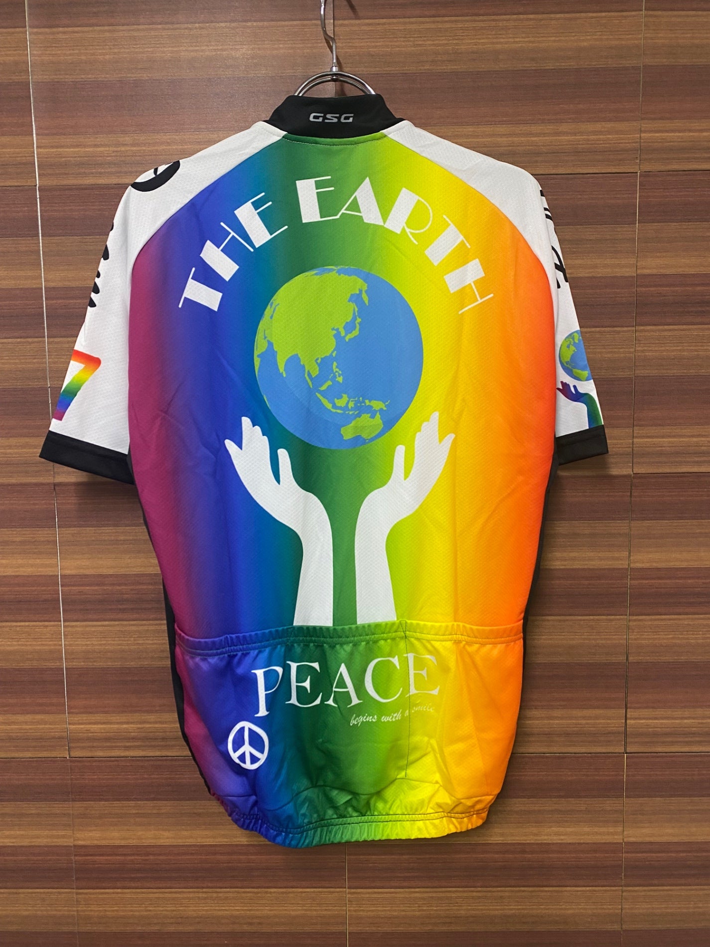 IS366 ジェッセージ GSG 半袖サイクルジャージ 白 XL