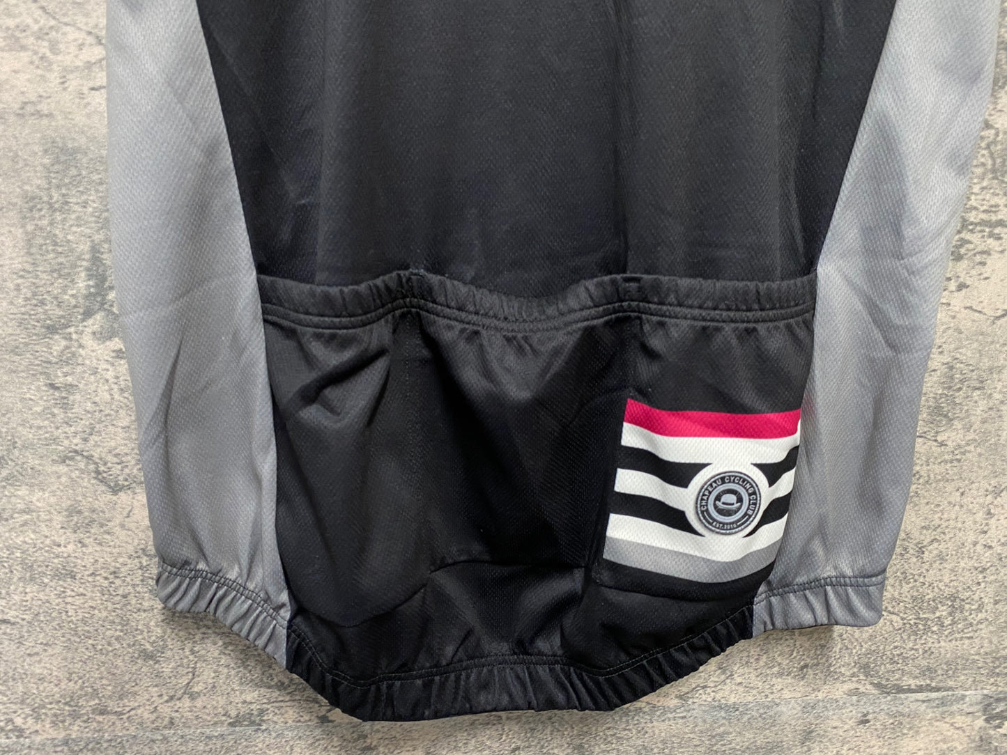 JB759 シャポー CHAPEAU! 半袖 サイクルジャージ 紺 M