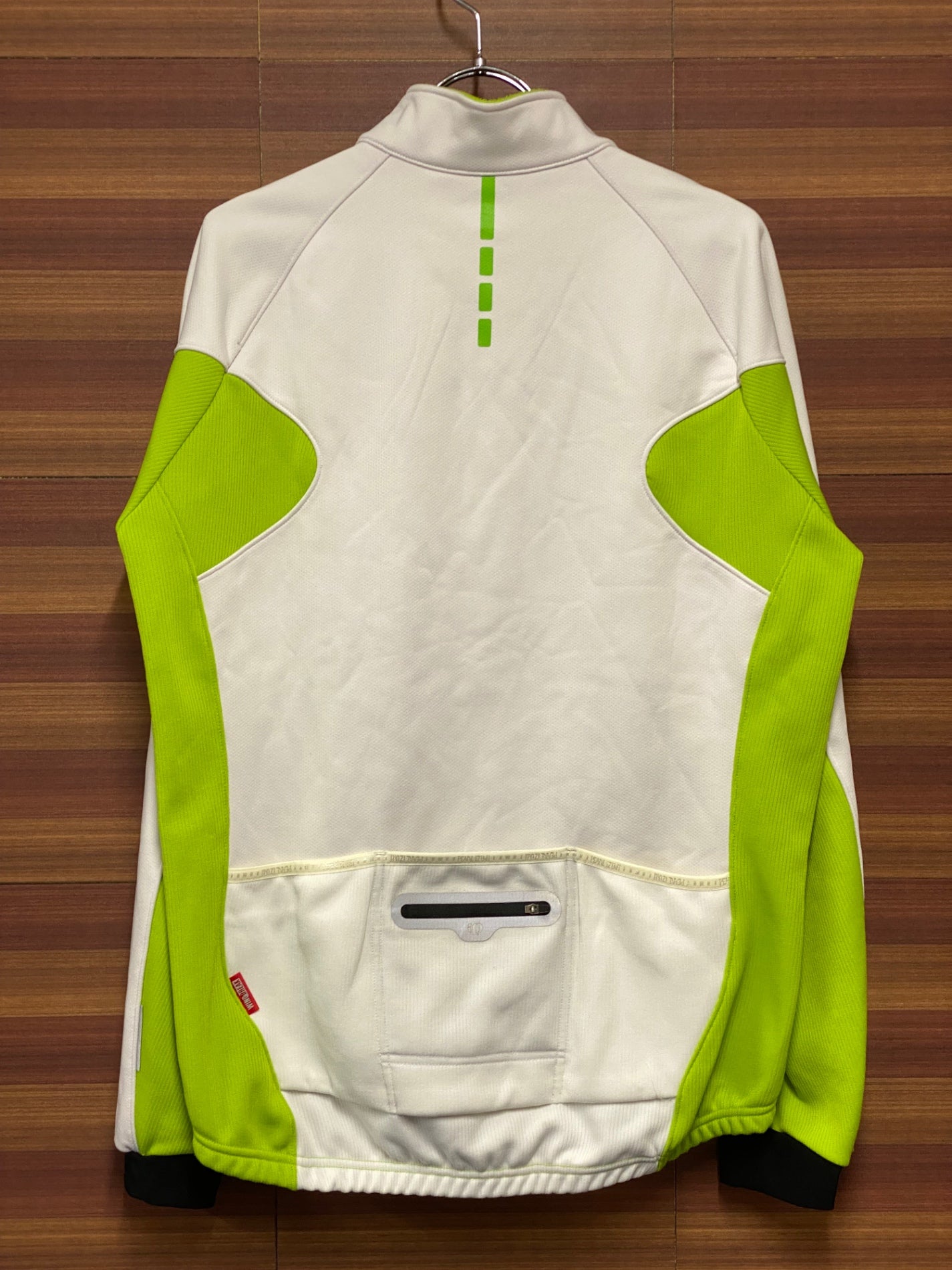 IH991 パールイズミ PEARL iZUMi 冬用 サイクルジャケット XL 白/黄緑 裏起毛