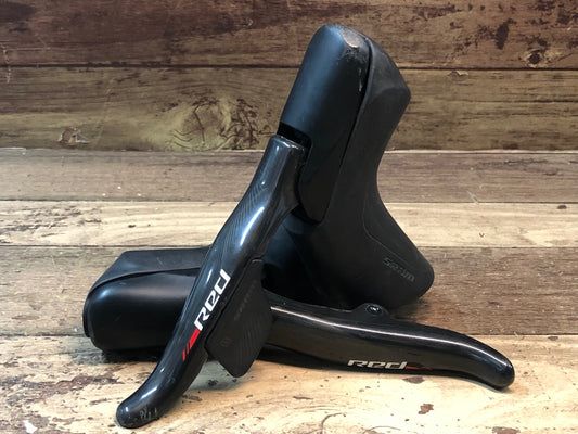 IF186 スラム SRAM レッド RED E-TAP HRD ダブルタップレバー 2x11S 接続確認済 左レバージャンク ※左レバークランプ部にヒビ