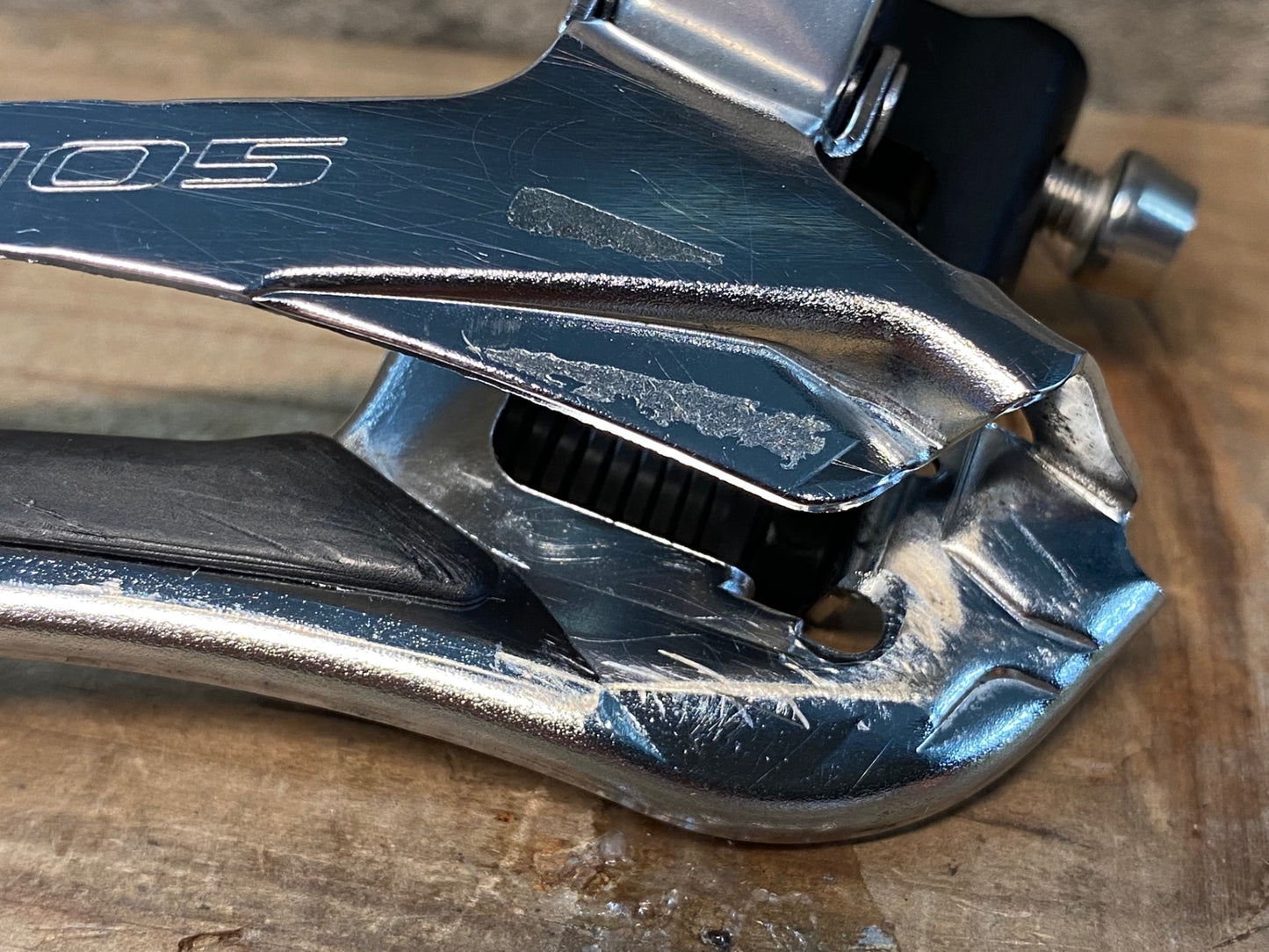 GR351 シマノ SHIMANO 105 FD-5800 フロントディレイラー 2S 直付 シルバー ※ワッシャー欠品