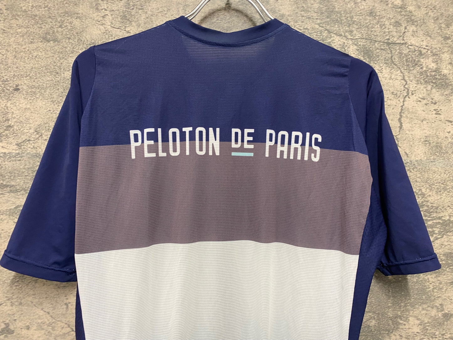 JA880 プロトンドパリ Peloton de Paris 半袖 サイクルジャージ ネイビー L ※汚れあり