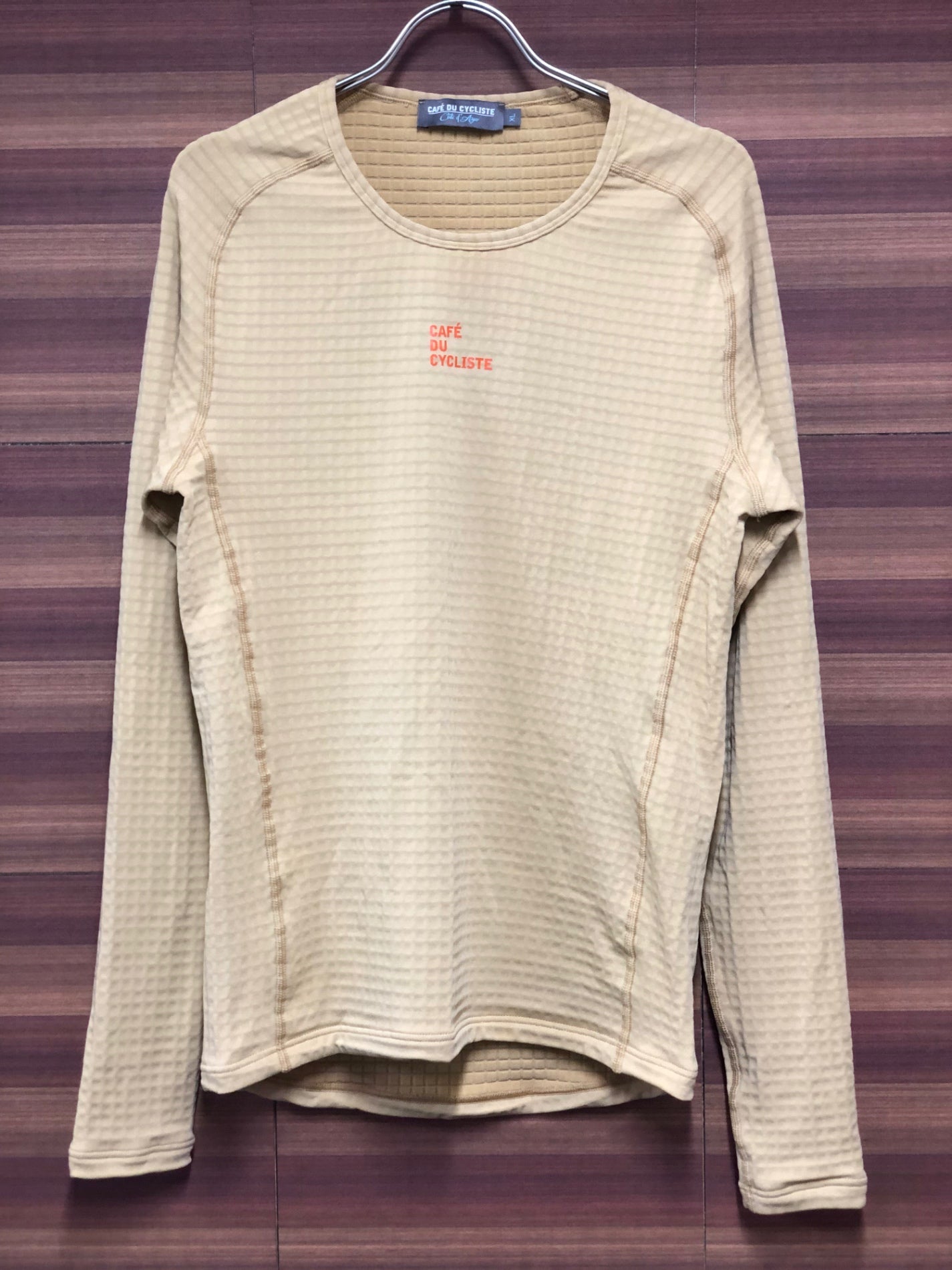 IO570 カフェドシクリステ CAFE DU CYCLISTE 長袖 ベースレイヤー インナー ベージュ XL