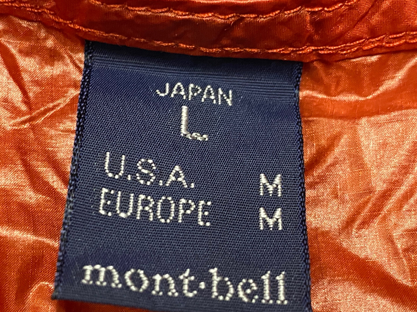 IY973 モンベル mont-bell 長袖 ウィンドブレーカー オレンジ L