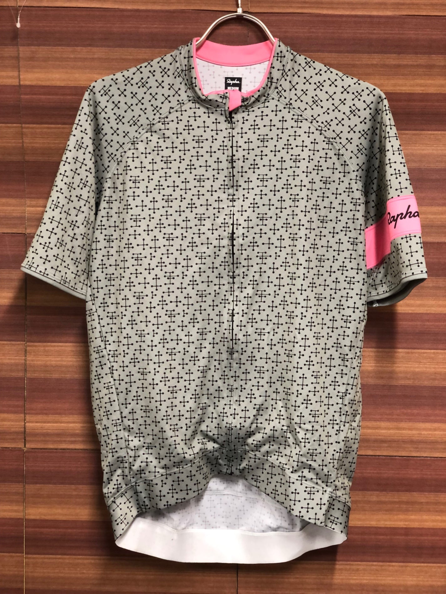 IO655 ラファ Rapha CORE 半袖 サイクルジャージ M グレー 柄