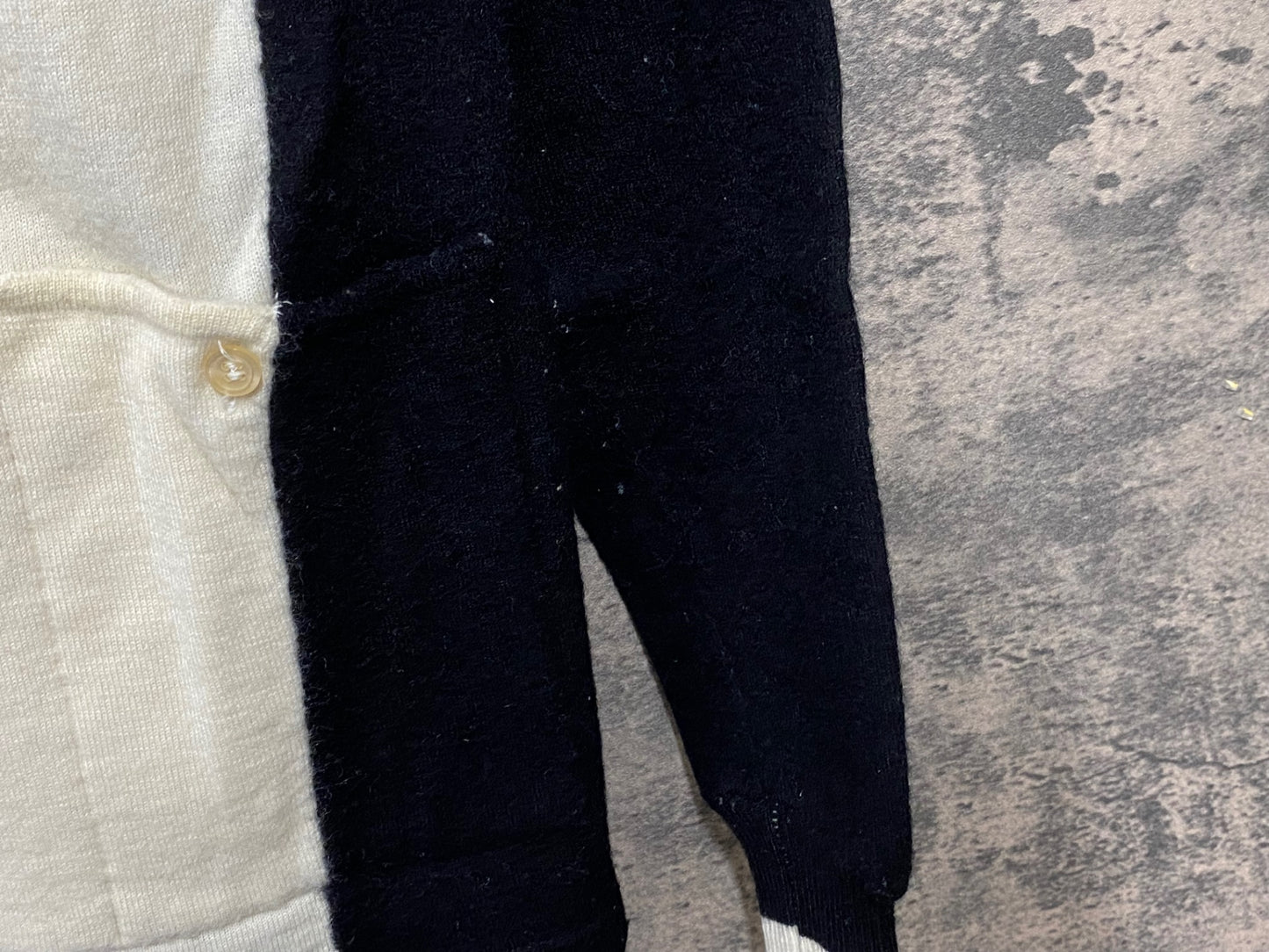 JA365 コルナゴ COLNAGO 長袖サイクルジャージ 2 白黒 毛玉あり ヴィンテージ