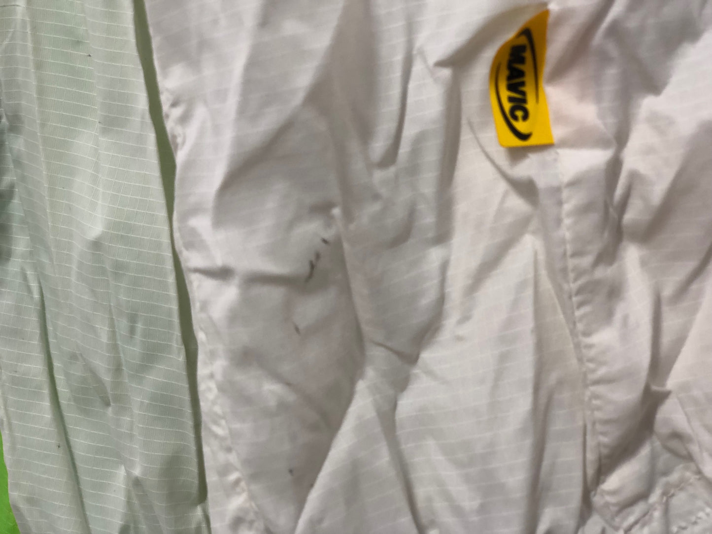 IV340 マヴィック MAVIC 長袖 ウィンドブレーカー 白 黄緑 L