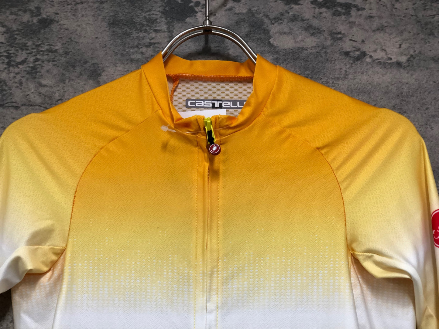 IX802 カステリ CASTELLI ROSSO CORSA 半袖 サイクルジャージ 白 黄 S