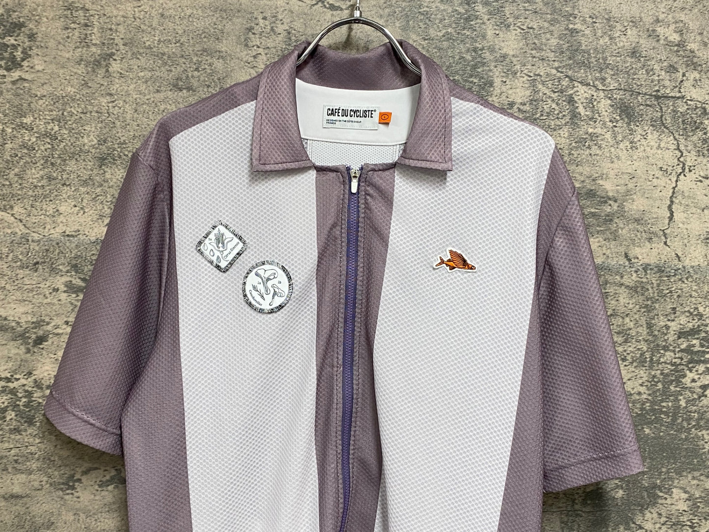 IZ539 カフェドシクリステ Cafe du Cycliste CLAUDINE UNISEX 半袖 サイクルジャージ 薄紫 L
