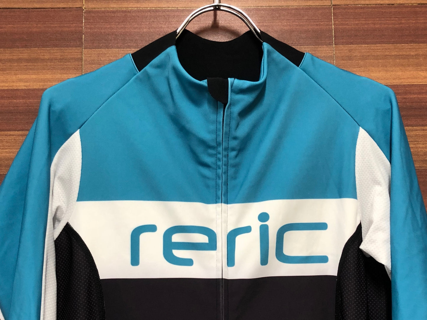 IK247 レリック reric 長袖 サイクルジャージ  水色黒 M 裏起毛