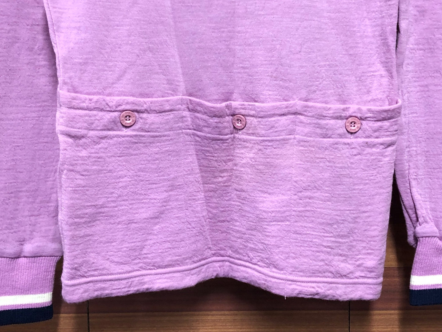 IT707 ルコックスポルティフ le coq sportif 長袖サイクルジャージ 紫 90-4