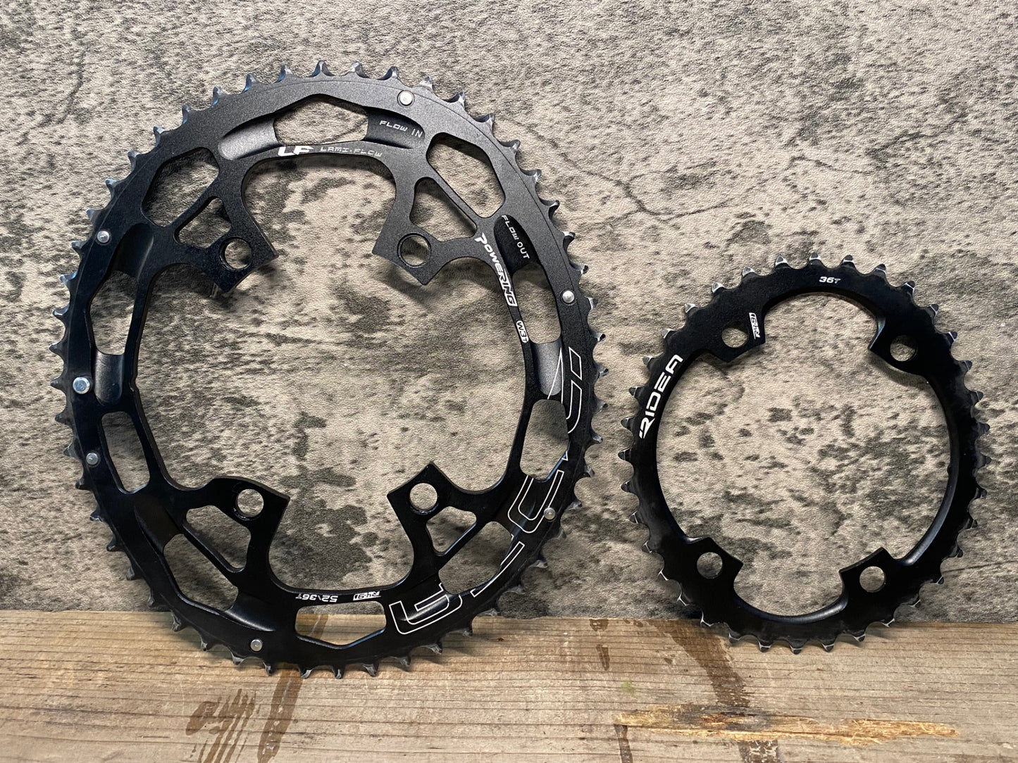 IS509 リデア RIDEA 楕円チェーンリング 50/34t PCD110 4アーム 2枚セット