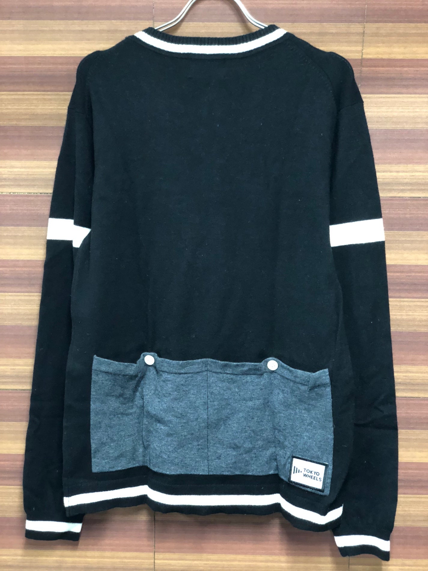 IQ344 トーキョーウィールズ TOKYO WHEELS 長袖 ニット M 白黒